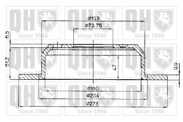 QUINTON HAZELL Тормозной диск BDC3584